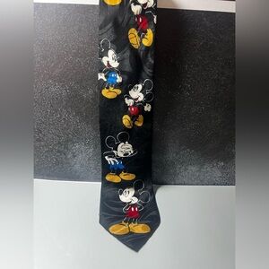 Mickey Mouse Vintage Men’s Black Tie One Size By Balancine Inc Polyester